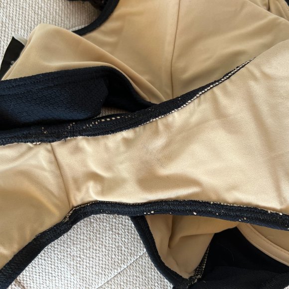 LOVER THE LABEL Black Crochet Strapless Underwire One-Pc, Size M - Picture 5 of 7